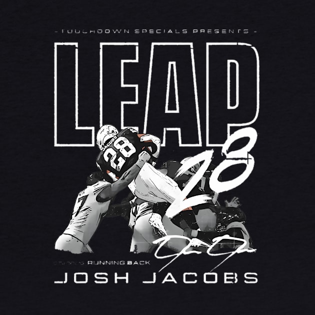 Josh Jacobs Las Vegas Touchdown Leap by Sink-Lux